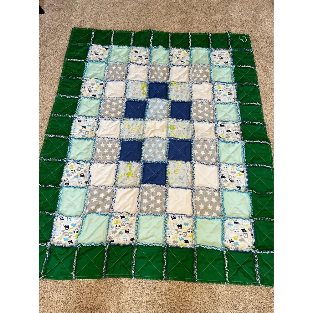 Cotton and Flannel Toddler Rag Quilt